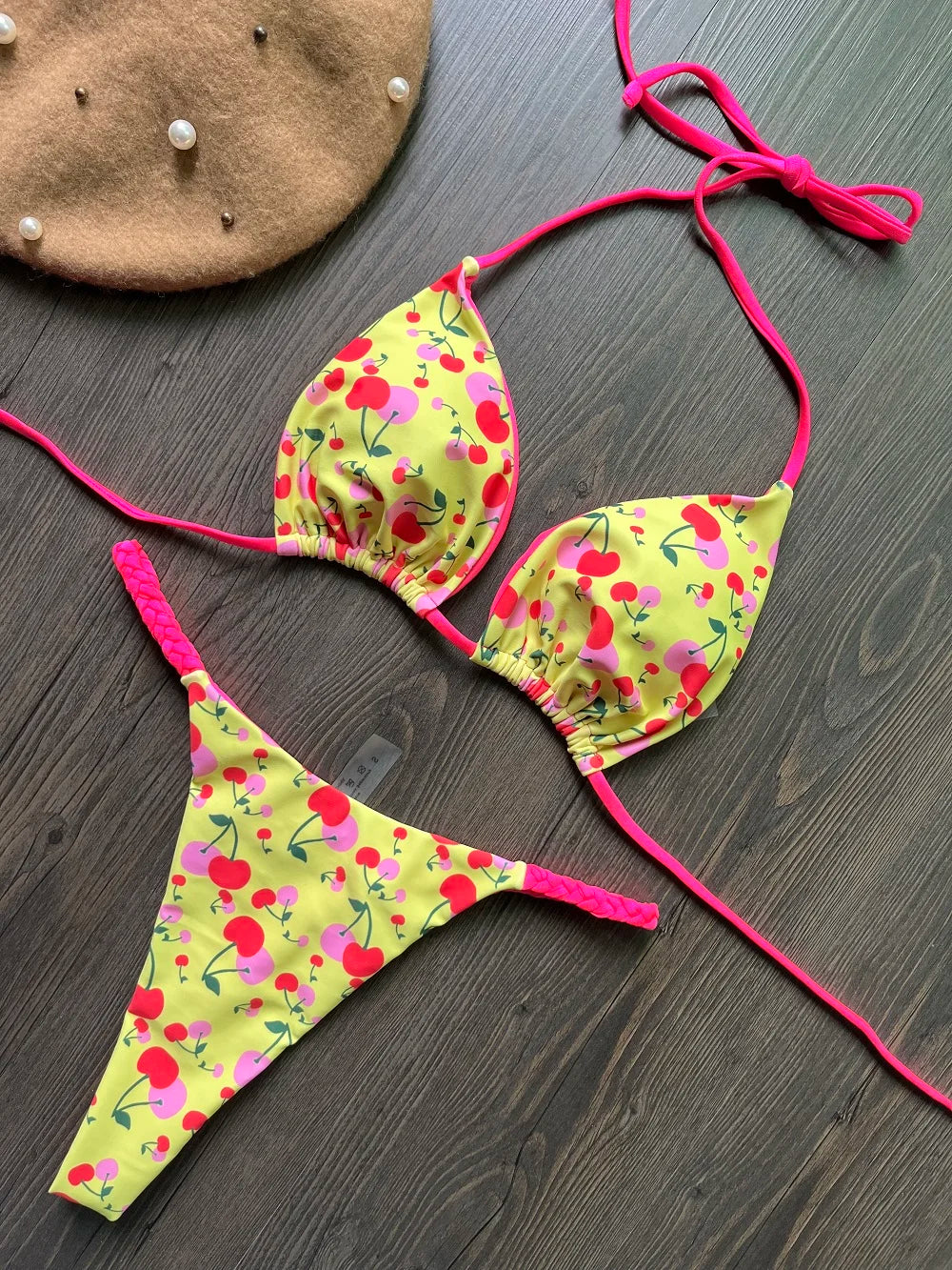 Zebra Print High‑Waist Brazilian Bikini
