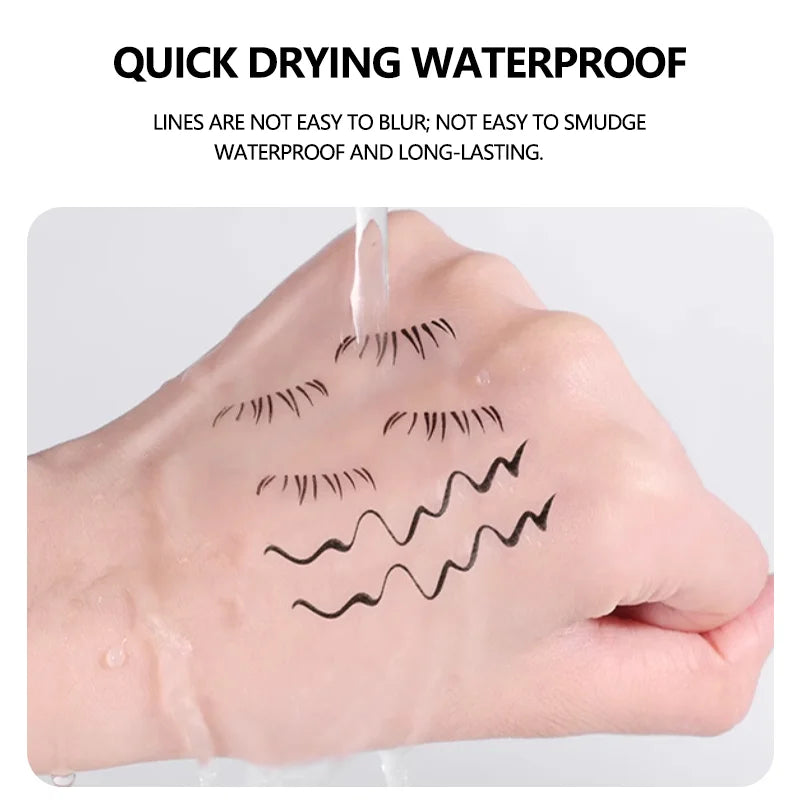 ZVEV Lazy Lower Eyelash Stamp Eyeliner Waterproof Sweatproof Combo Pack No Color Loss 2-in-1 Beginner Convenient