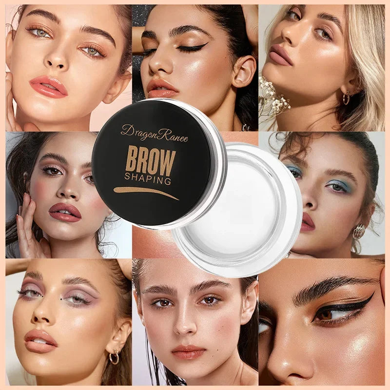 White Brown Eyebrow Tint Eyebrow Gel Wax Brow Gel Set with Brush Natural Makeup Soap Brow Sculpt Lift Eyebrow Enhancer Shaping