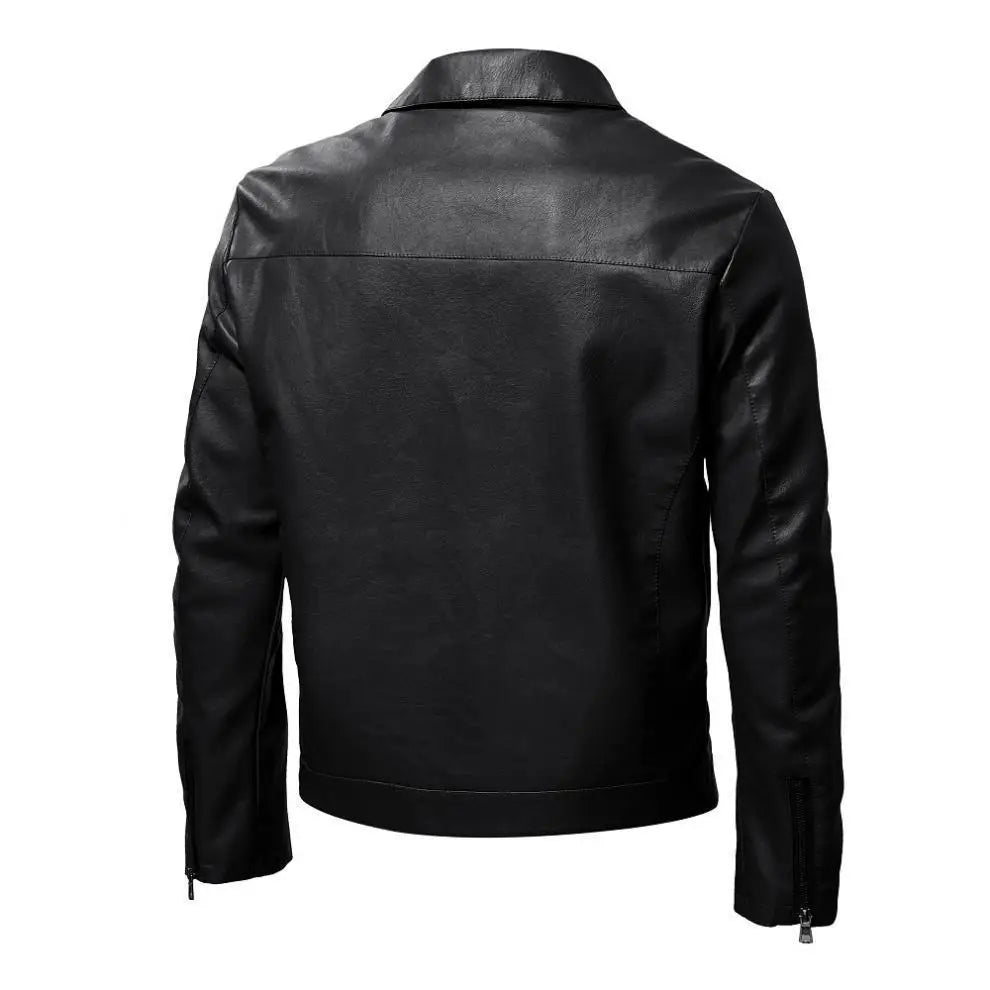 Slim PU Leather Rider Jacket