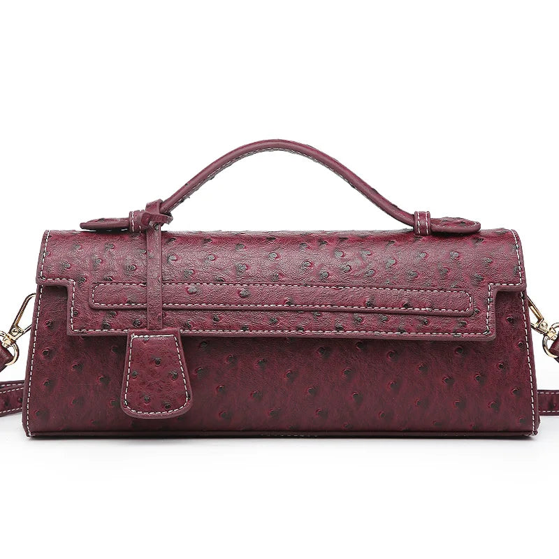 Hot Brand Design Ostrich/Snake Print Women Bag Handbag Ladies Handbags Fashion Luxury Brands Women's Long Handbags Shoulder Bags