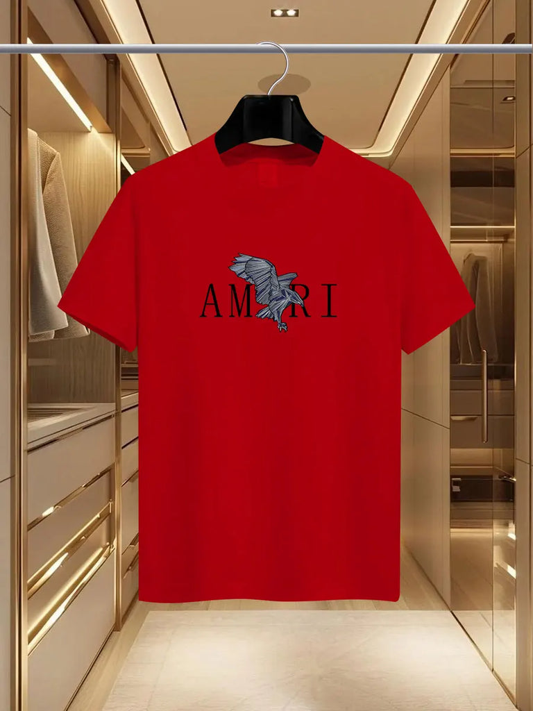 2026 Summer Luxury fashion AMI brand printed T-shirts pure cotton round-neck casual and trendy Y2K high-end and high quality