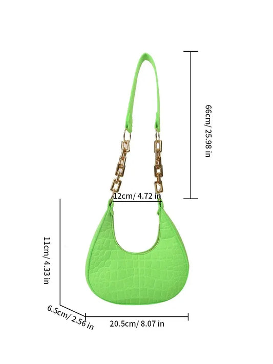 2023 New Fashion Chain Personality Trend Single Armpit Hundred With Crescent Moon Bag For Women