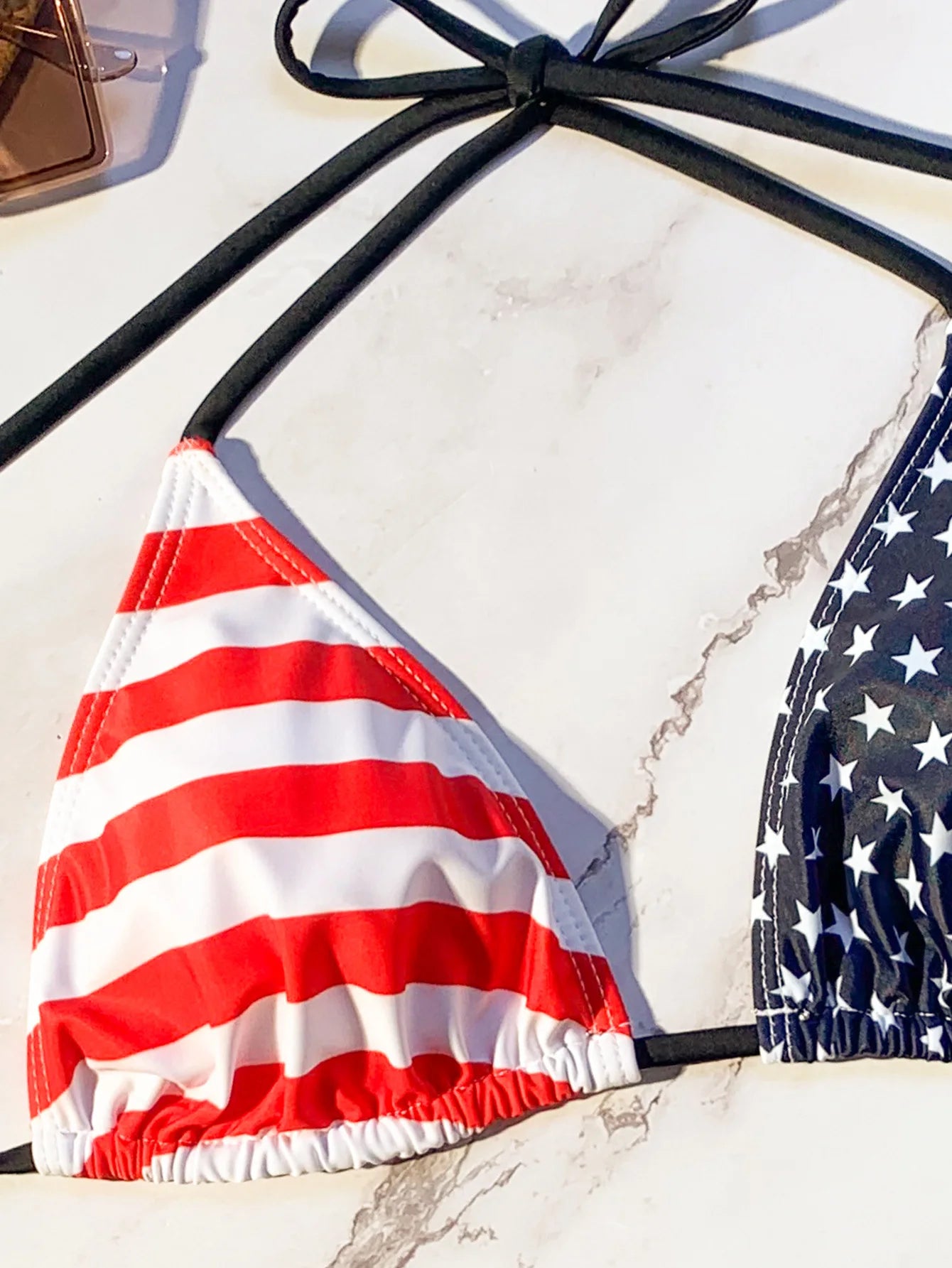 Halter Neck Patriotic Swimsuit