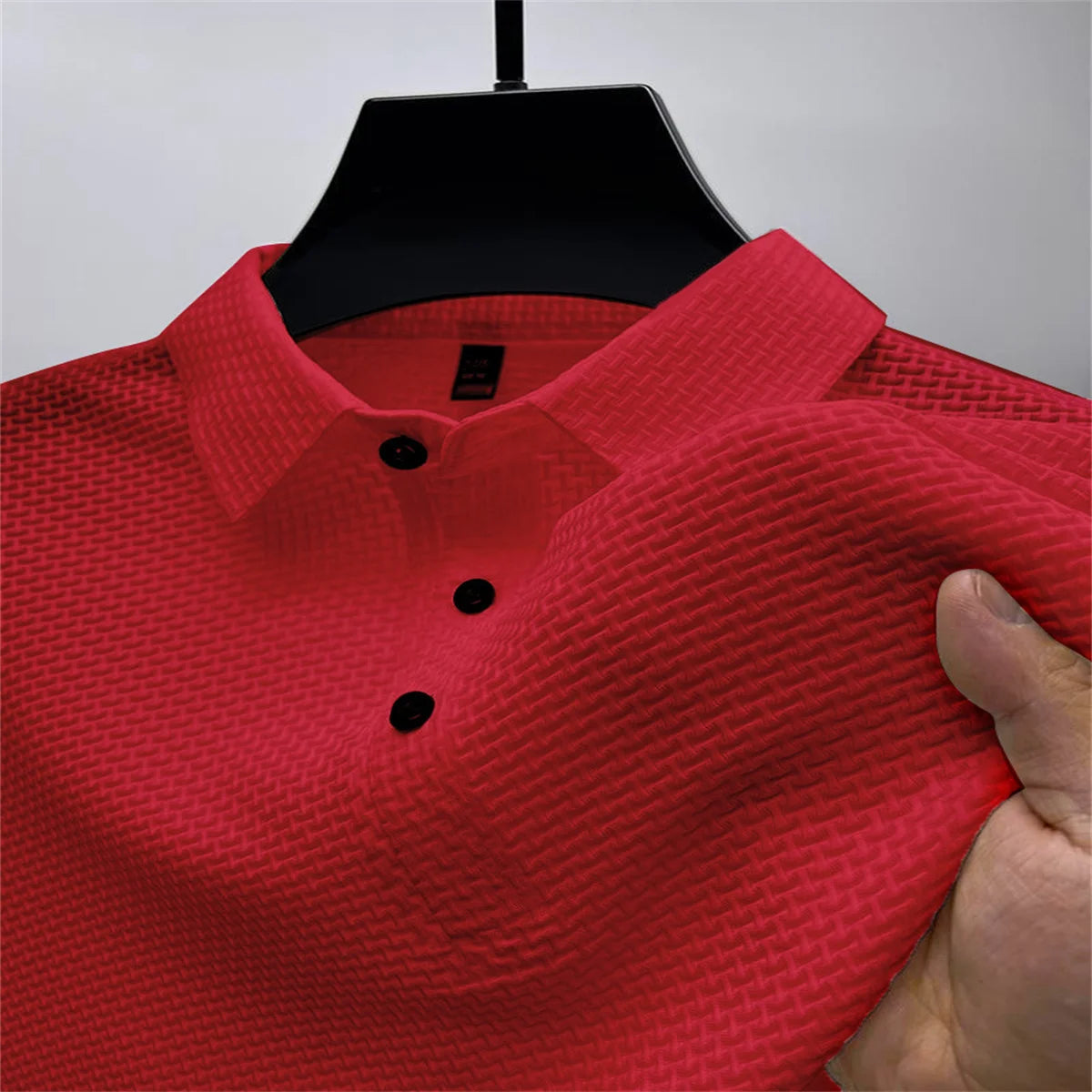 Hawaiian Ice Silk Mesh Polo Shirt