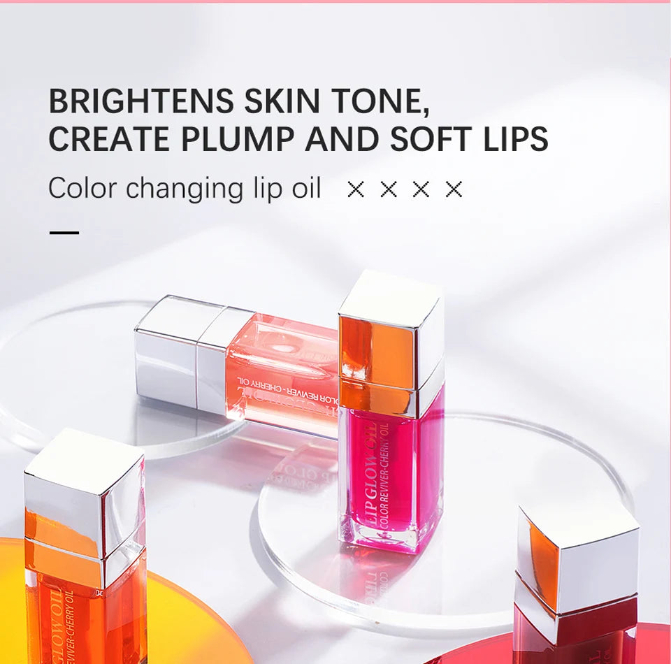 Crystal Jelly Lip Oil – Moisturizing, Plumping & Tinted Glow for Fuller, Softer Lips