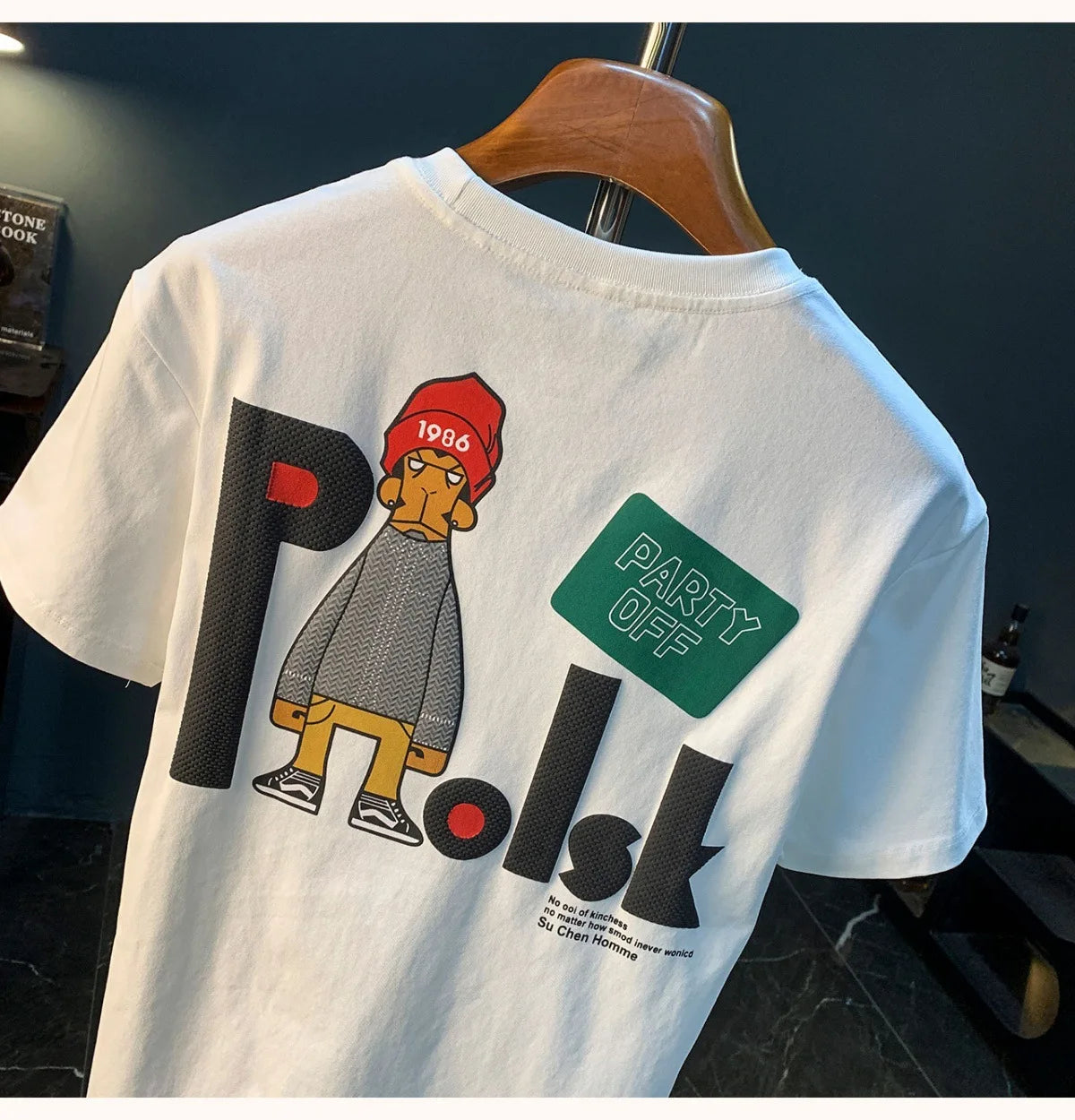 Short sleeved T-shirt with men's printed half sleeves, loose and comfortable, versatile and trendy clothes