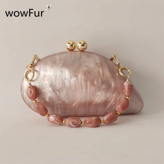 Lady Marble  Mini Blue/Light Pink Acrylic Box Evening Bags Wedding Clutches Bags Wedding Party Diamond Clutch Purse And Handbags