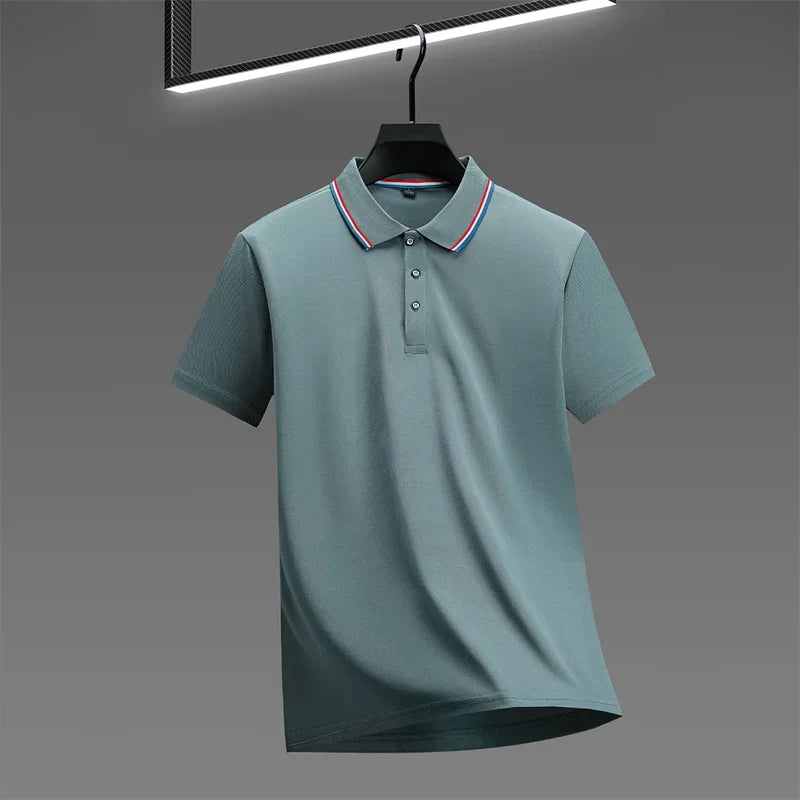 2025 Men’s Solid‑Color Polo Shirt – Summer Casual Short‑Sleeve Fashion Top | Comfortable & Versatile