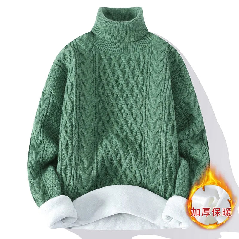 Men’s Winter Fleece Turtleneck Sweater