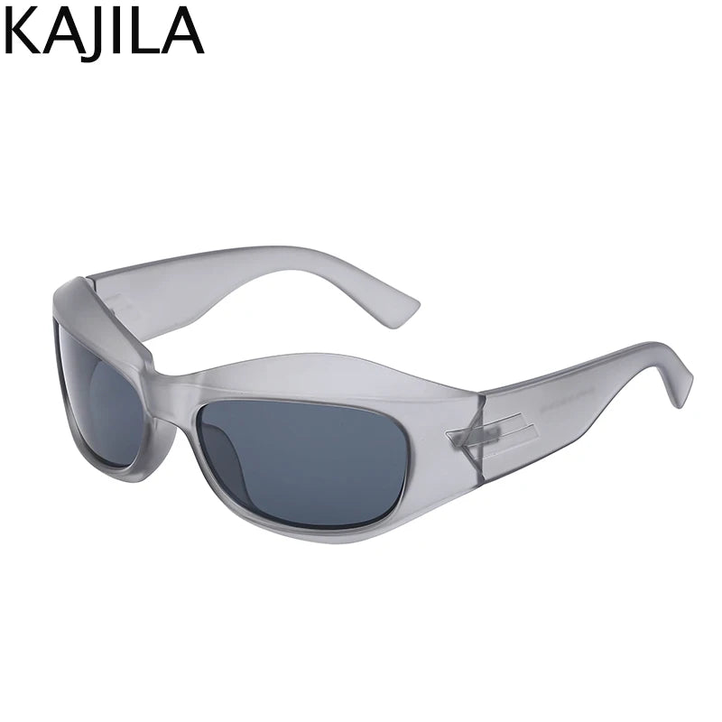 Cyber Y2K Punk Sunglasses Women Men Sports Square Sun Glasses for Ladies 2025 Luxury Brand Steampunk Sliver Eyewear Shades UV400