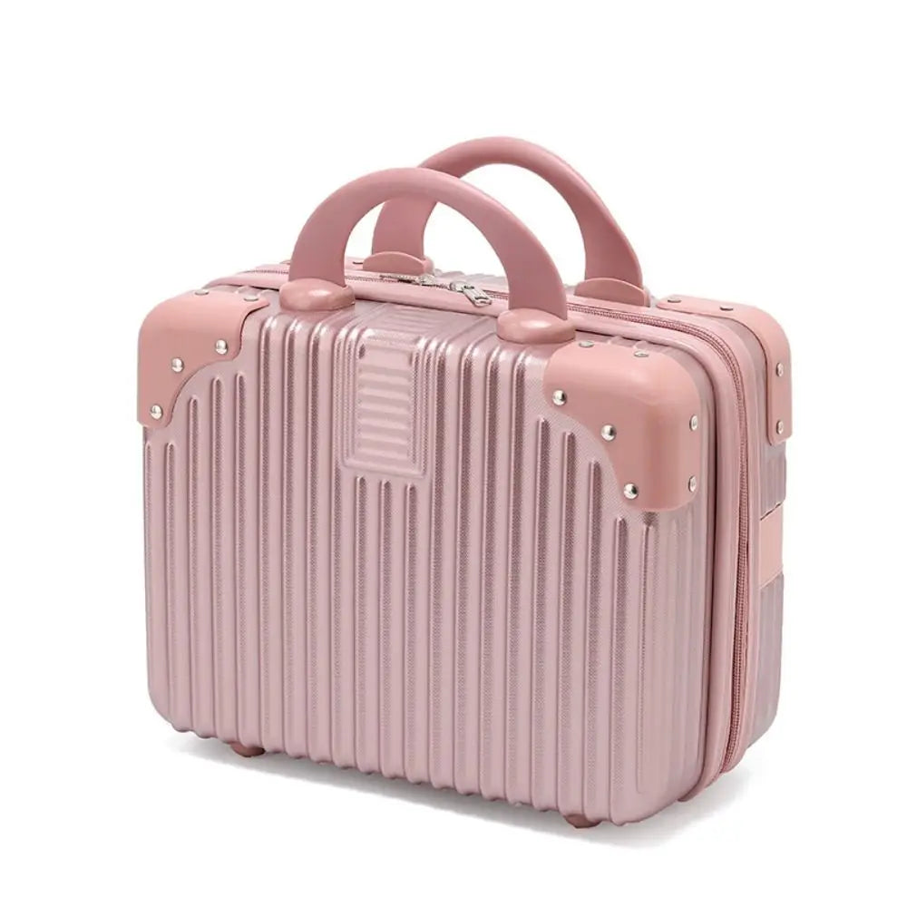 Mini Travel Cosmetic Suitcase – Durable Makeup Organizer Box with Lock