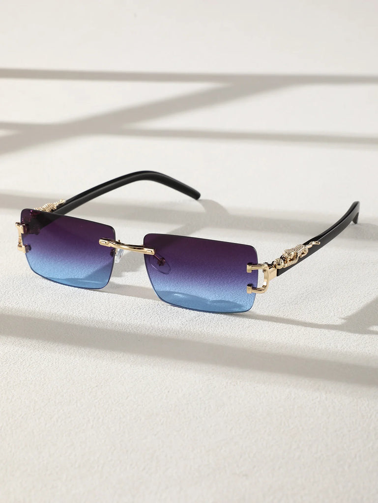 1/2/3 PCS Fashionable Trendy Frameless Rectangular Personalized Sunglasses For Daily Life