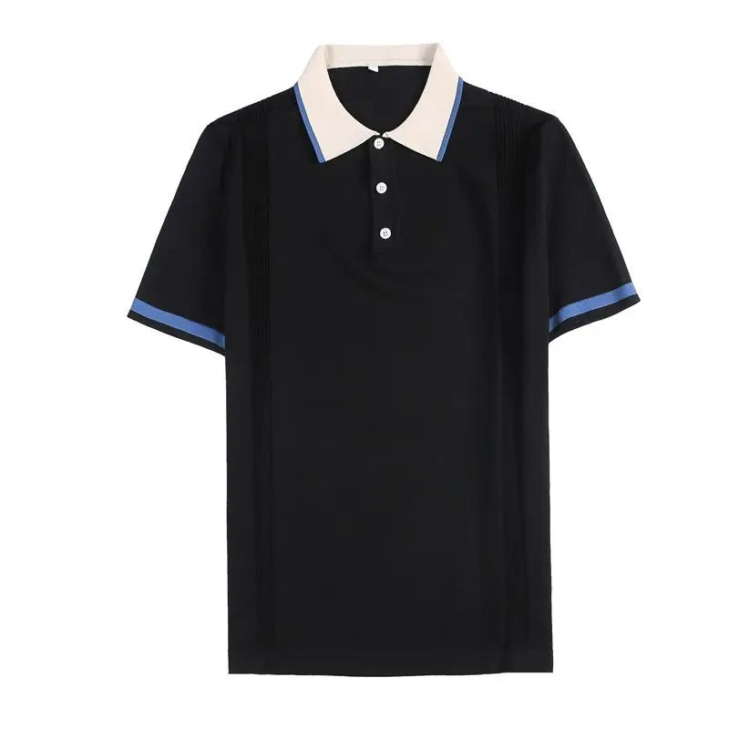 Korean Trendy Knit Polo Shirt