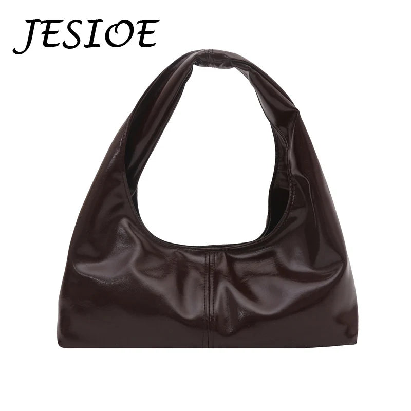 Fashion Leather Underarm Bags Women Temperament Clutch Handbags Shoulder Bag Ladies Trendy Simple Female Vintage Totes Hobos Bag