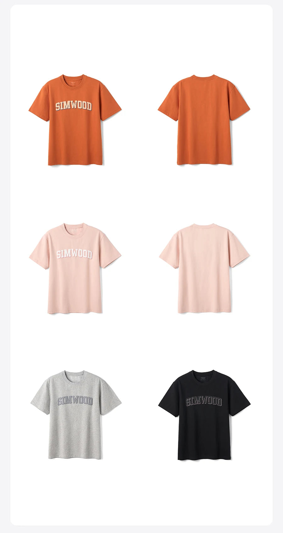 SIMWOOD 2026 Summer New 230gsm Sorona Fabric Letter Print T-shirt Men Breathable High Quality Oversize Tops