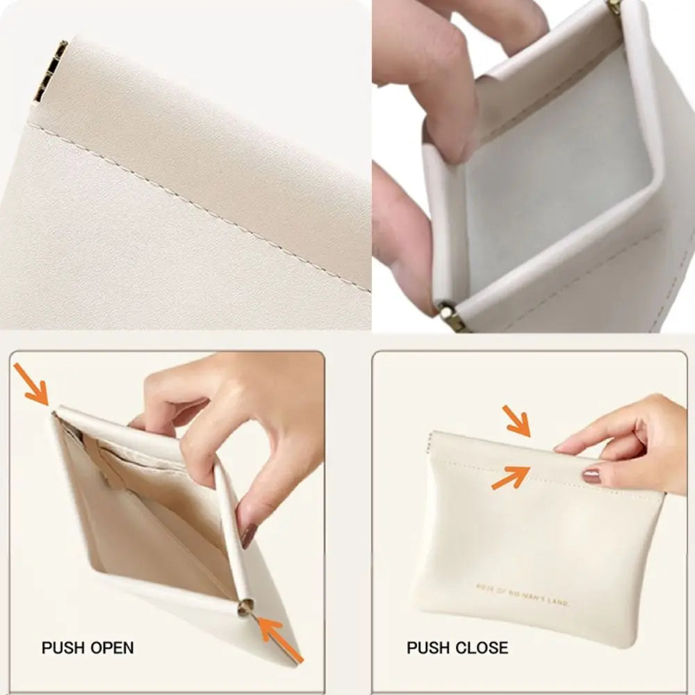 Fashion Simple Lipstick Makeup Bag – Portable Mini PU Cosmetic Organizer & Travel Storage Pouch