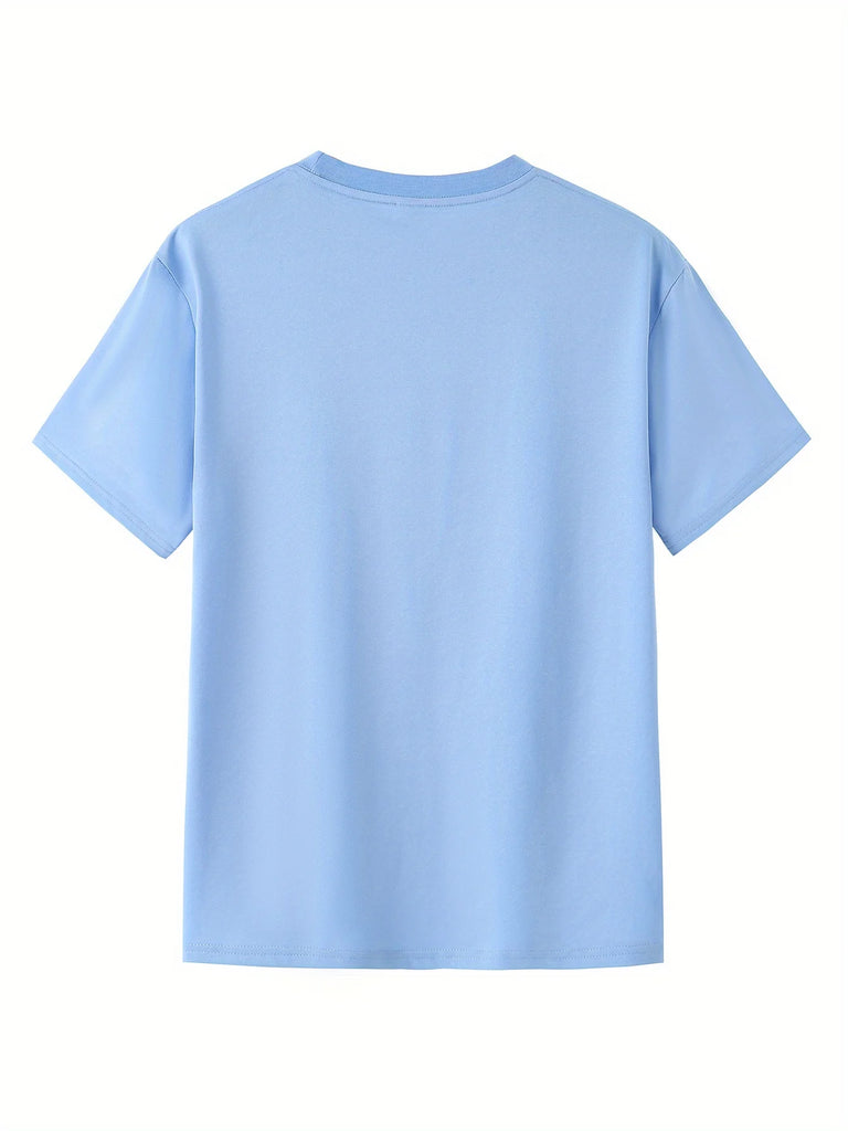Men’s 100% Cotton Cross‑Print T‑Shirt – Loose Plus‑Size Summer Sports Tee | Comfortable Round‑Neck Casual Top