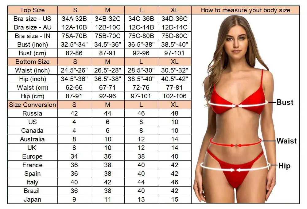 Women’s Push‑Up Bikini Set V2154 – 7‑Color Two‑Piece Swimsuit with Bra Cup & High‑Fit Bottoms (S–XL)