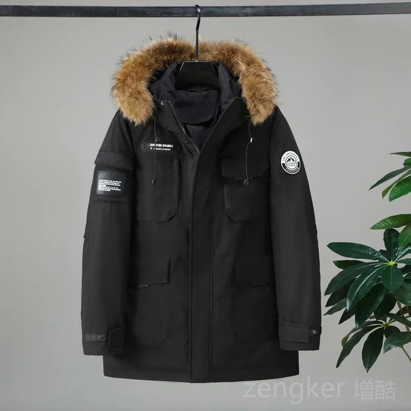 Big size  winter jackets for men women workwear hooded medium-length winter thick down jacket 12XL puffer jacket men 11XL 10XL