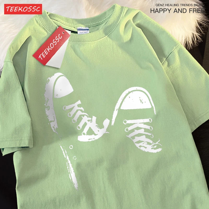 Unisex Canvas Shoe Vintage T‑Shirt