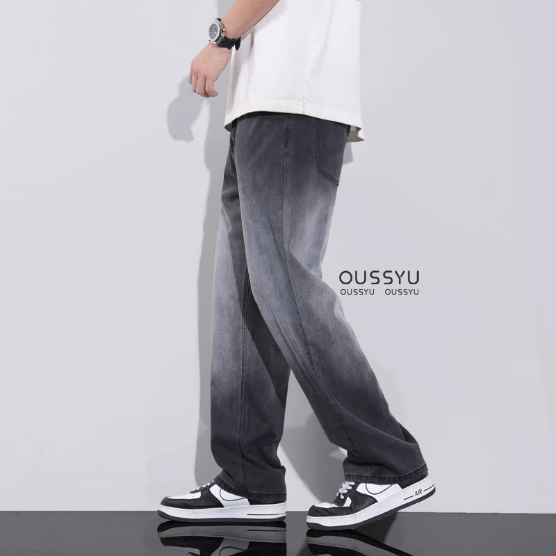 Gradient Grey Lyocell Jeans