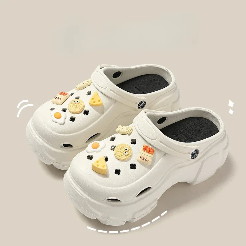New Women’s DIY Cartoon Clogs Sandal Slippers — Cute Summer Mules Beach Garden Shoes
