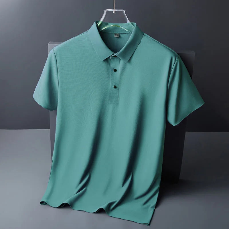 Ice Silk Short‑Sleeve Polo Shirt