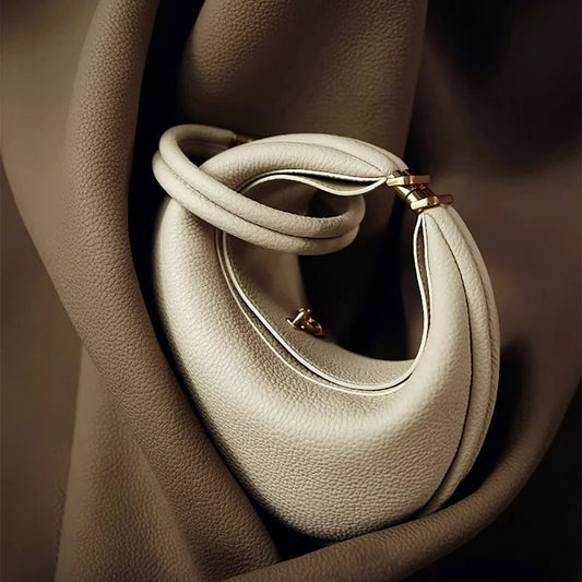 Light Luxury High-end Crescent Bags Fashion Brand Designer Commuter Handbag High-quality Genuine Leather Versatile Shoulder Bags