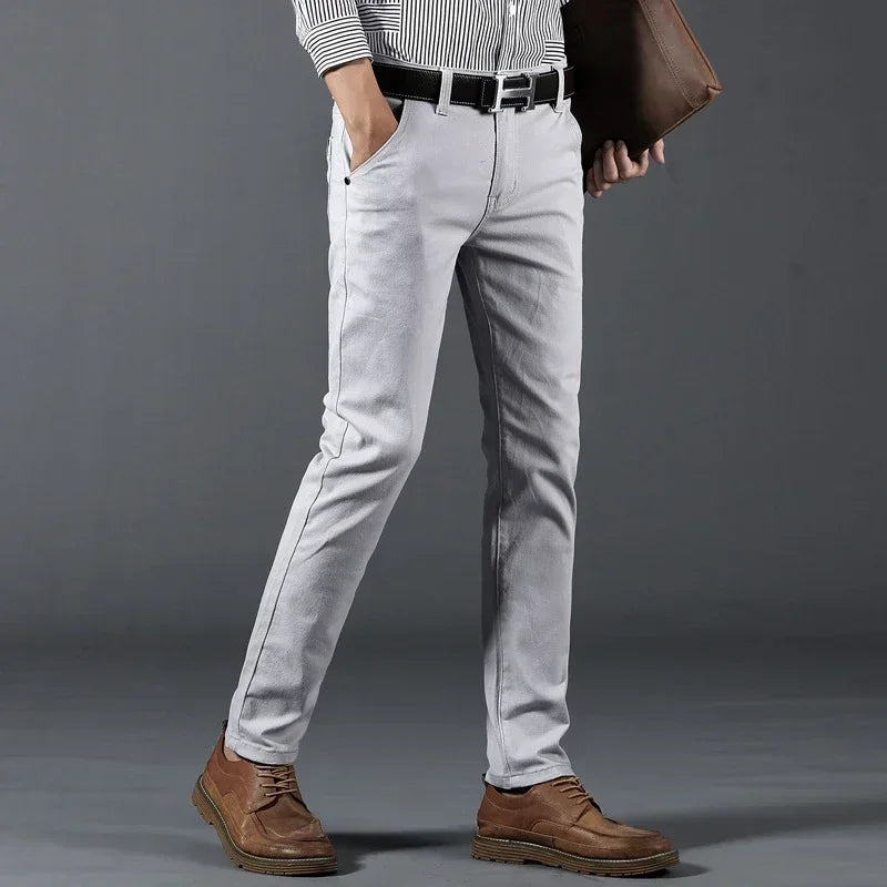 Men’s Casual Elastic Straight Pants