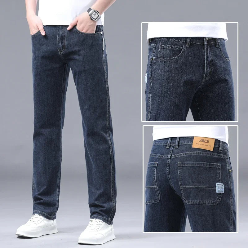 Four‑Season Straight Jeans