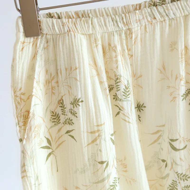crepe long‑sleeve pajama set
