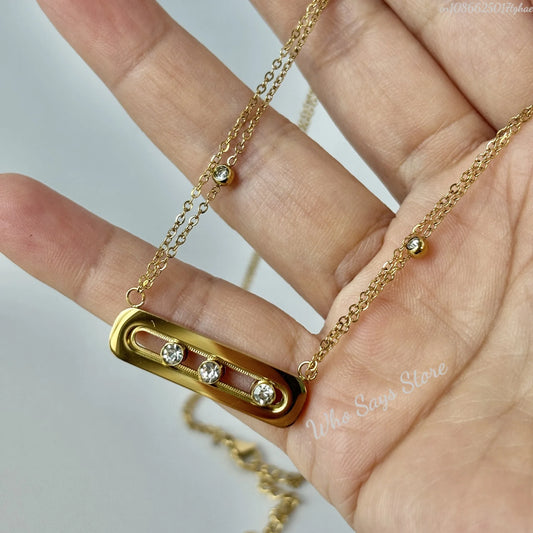 3‑Piece Luxury Stainless Steel Jewelry Set for Women