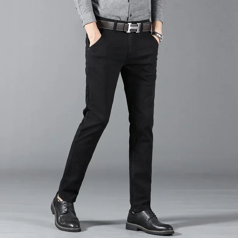 Men’s Casual Elastic Straight Pants