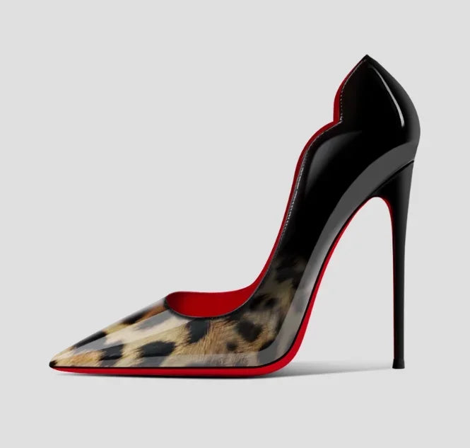 Black Extra‑Thin 12cm High Heels – Women’s Professional Shallow‑Mouth Stiletto Pumps