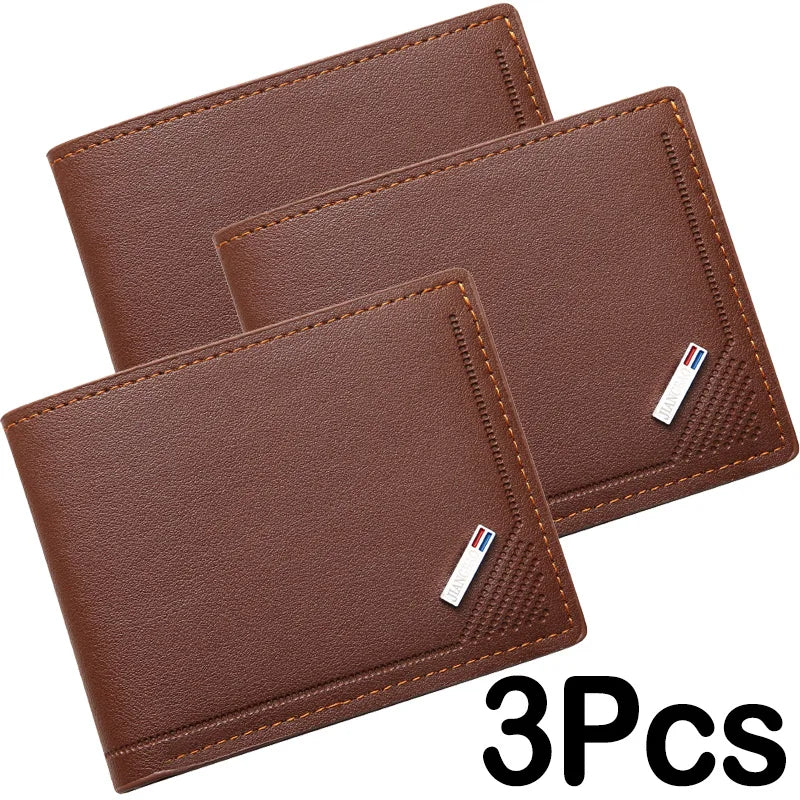 Men Inserts Foldable Wallets Picture Coin Slim Purses Business Money Credit ID Cards Holders Vintage Protection Capacity Bags