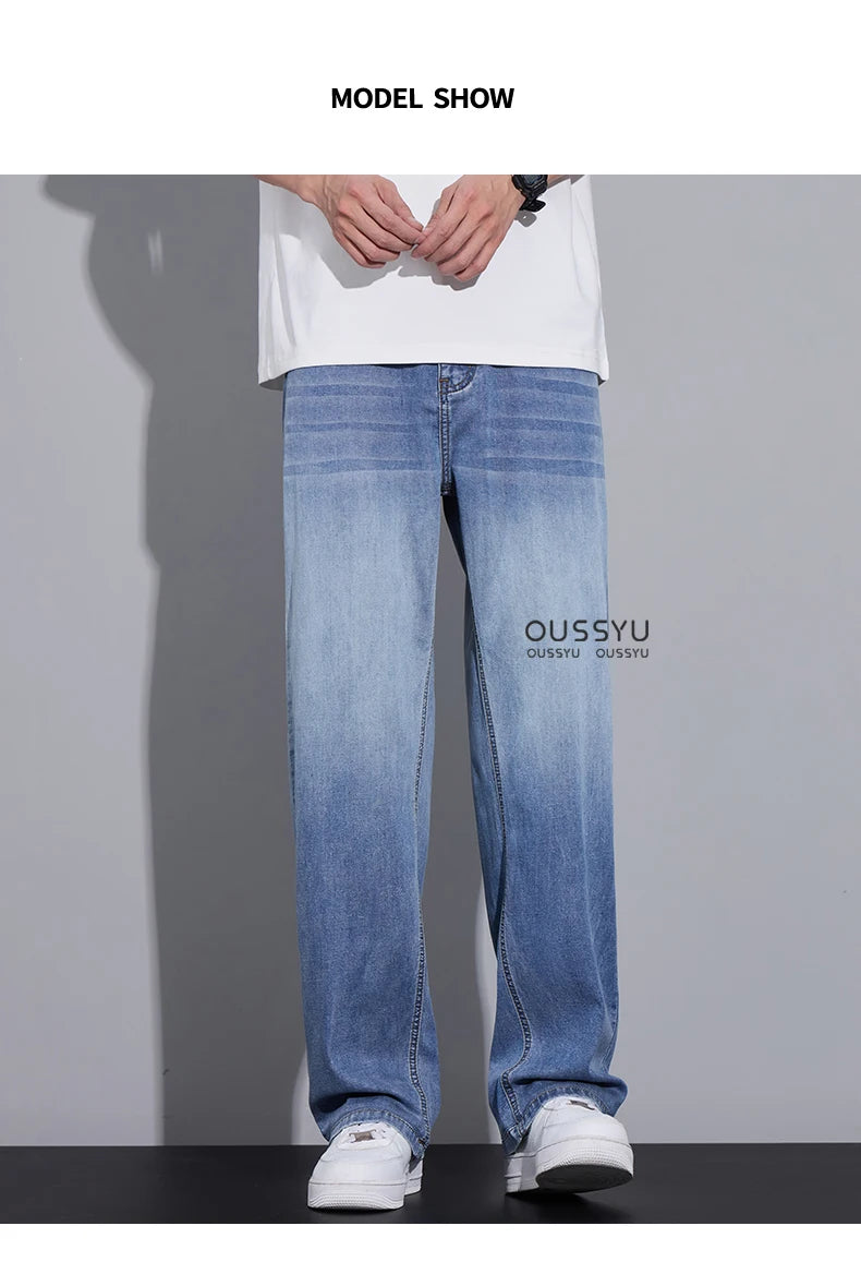 Gradient Grey Lyocell Jeans