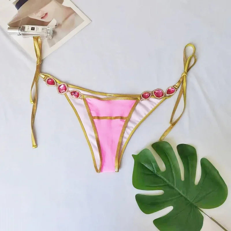 Halter Crystal Rhinestone Bikini