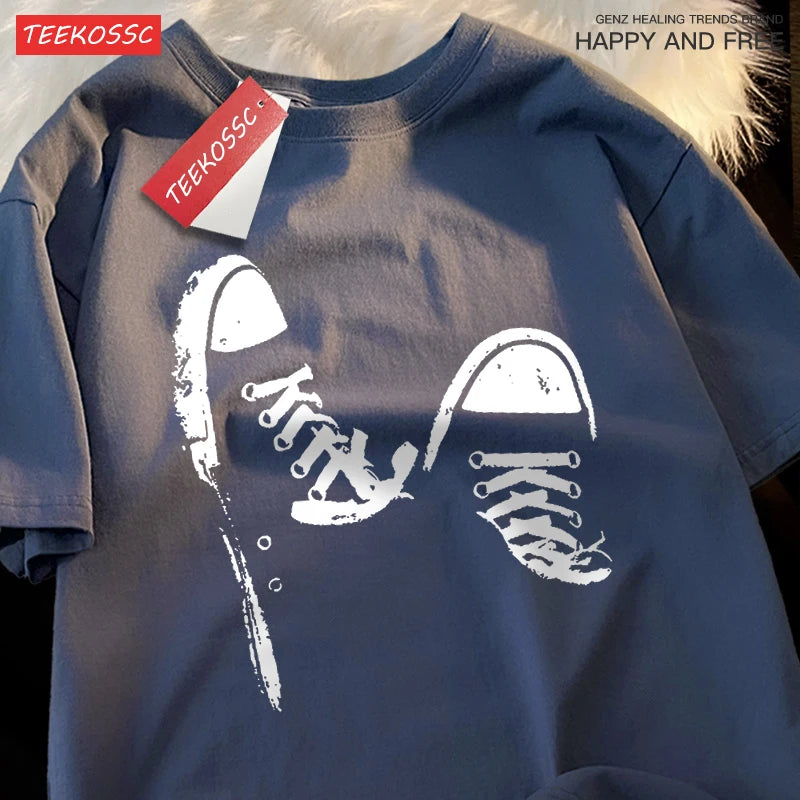 Unisex Canvas Shoe Vintage T‑Shirt