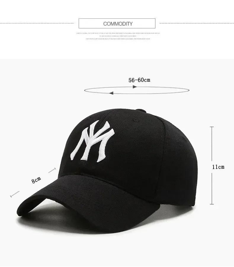 Trendy Embroidered Letter Baseball Cap Korean Fashion Summer Sun Hat Adjustable for Women Men Outdoor Casual Wear