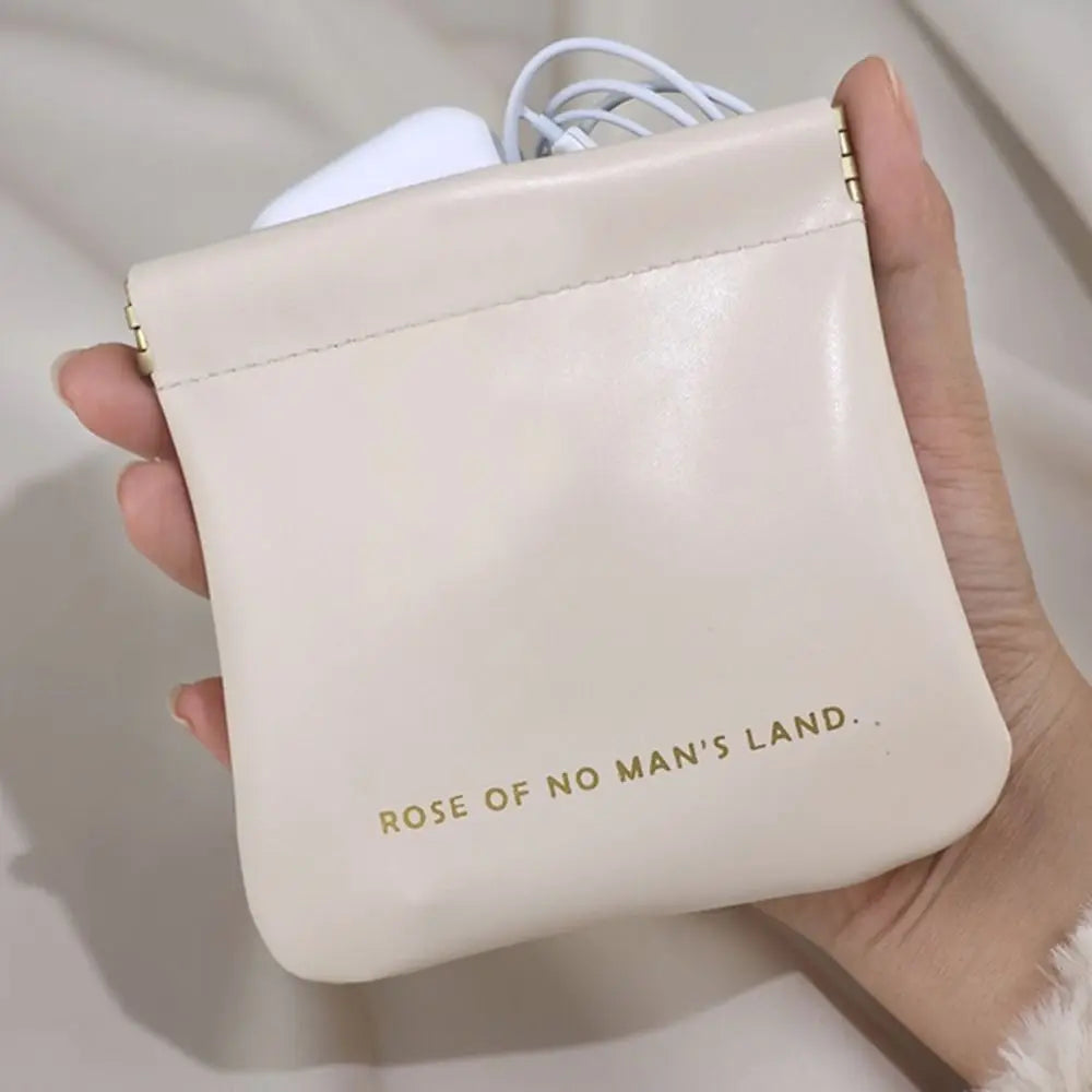 Fashion Simple Lipstick Makeup Bag – Portable Mini PU Cosmetic Organizer & Travel Storage Pouch