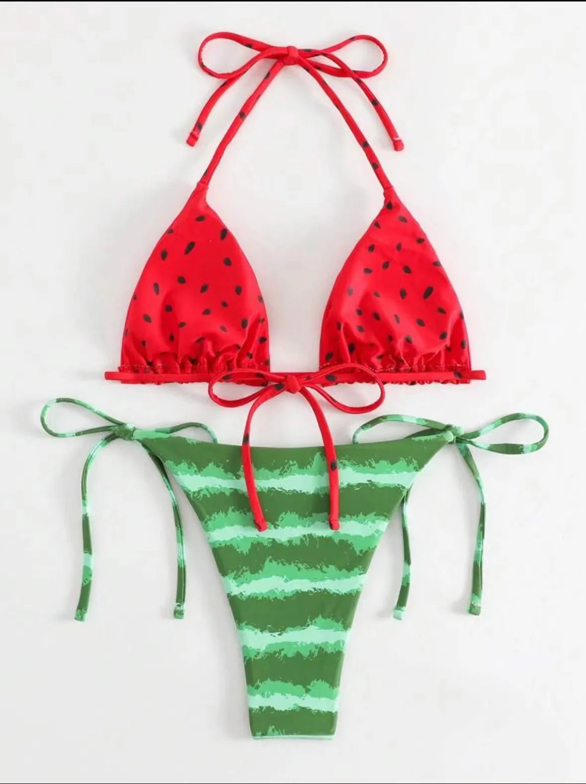 Cute Watermelon Print Micro Bikini