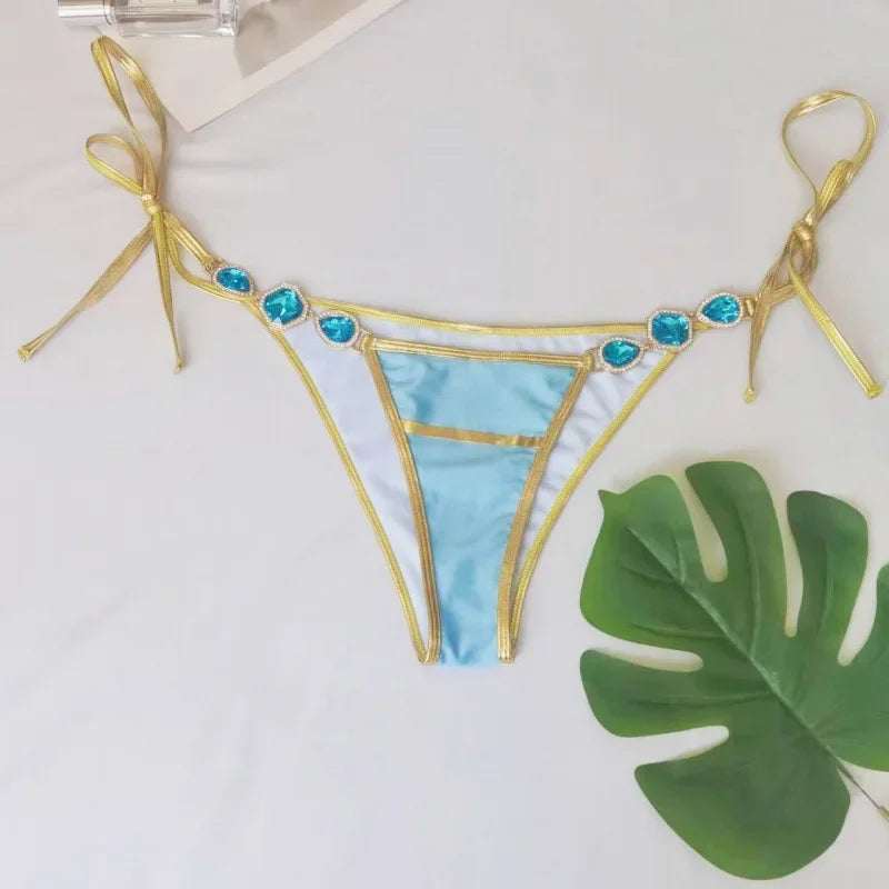 Halter Crystal Rhinestone Bikini