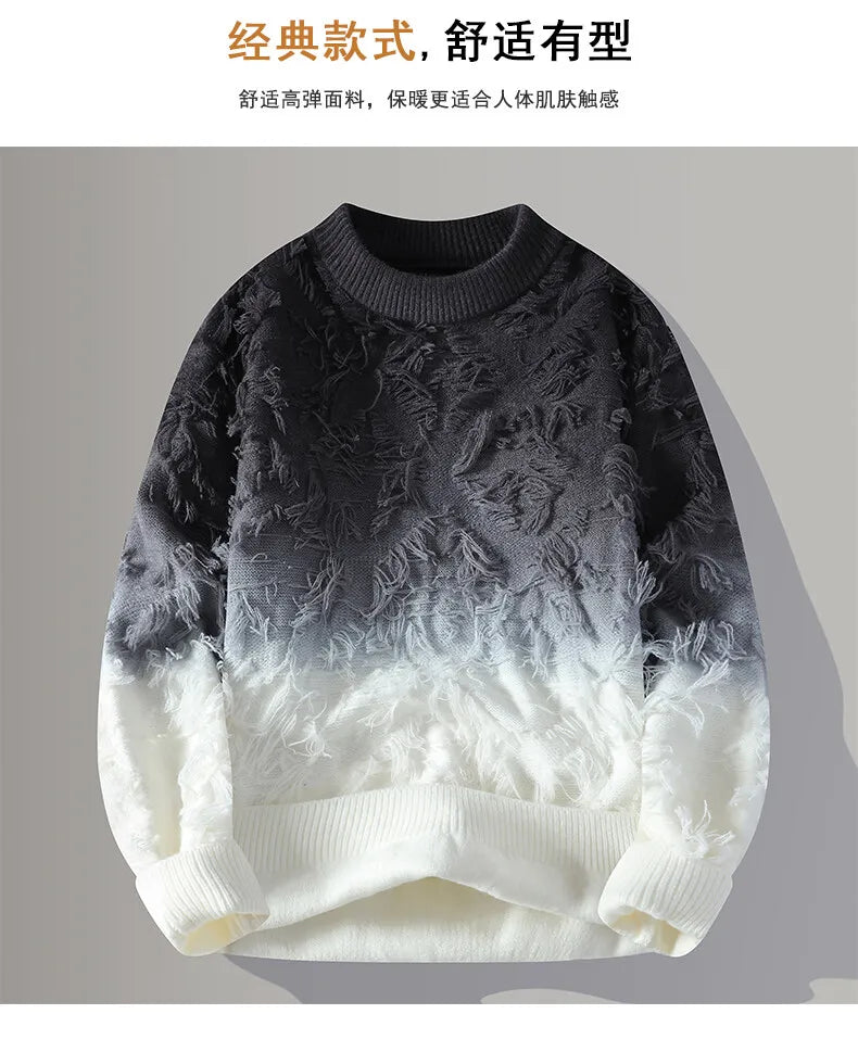 2024 Winter Sweaters for male men thick O-neck sweater men Student youth sweaters autumn Men's wool Casual Knitwear Pullover