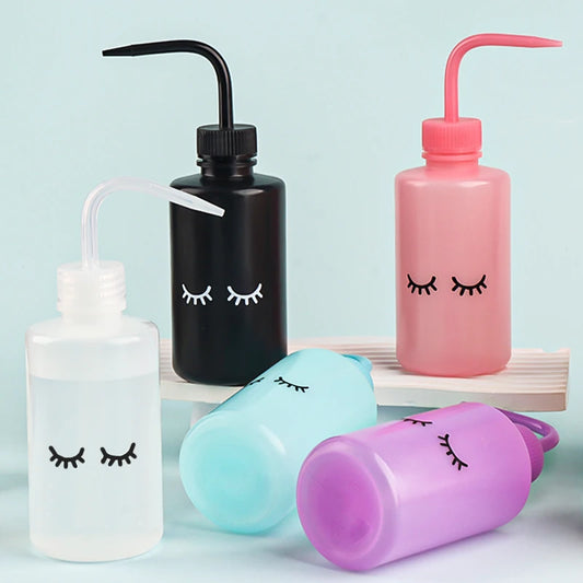 250ml Lash Cleaning Bottle – Curved Spout Watering Can for Eyelash Extensions & Brow Washing