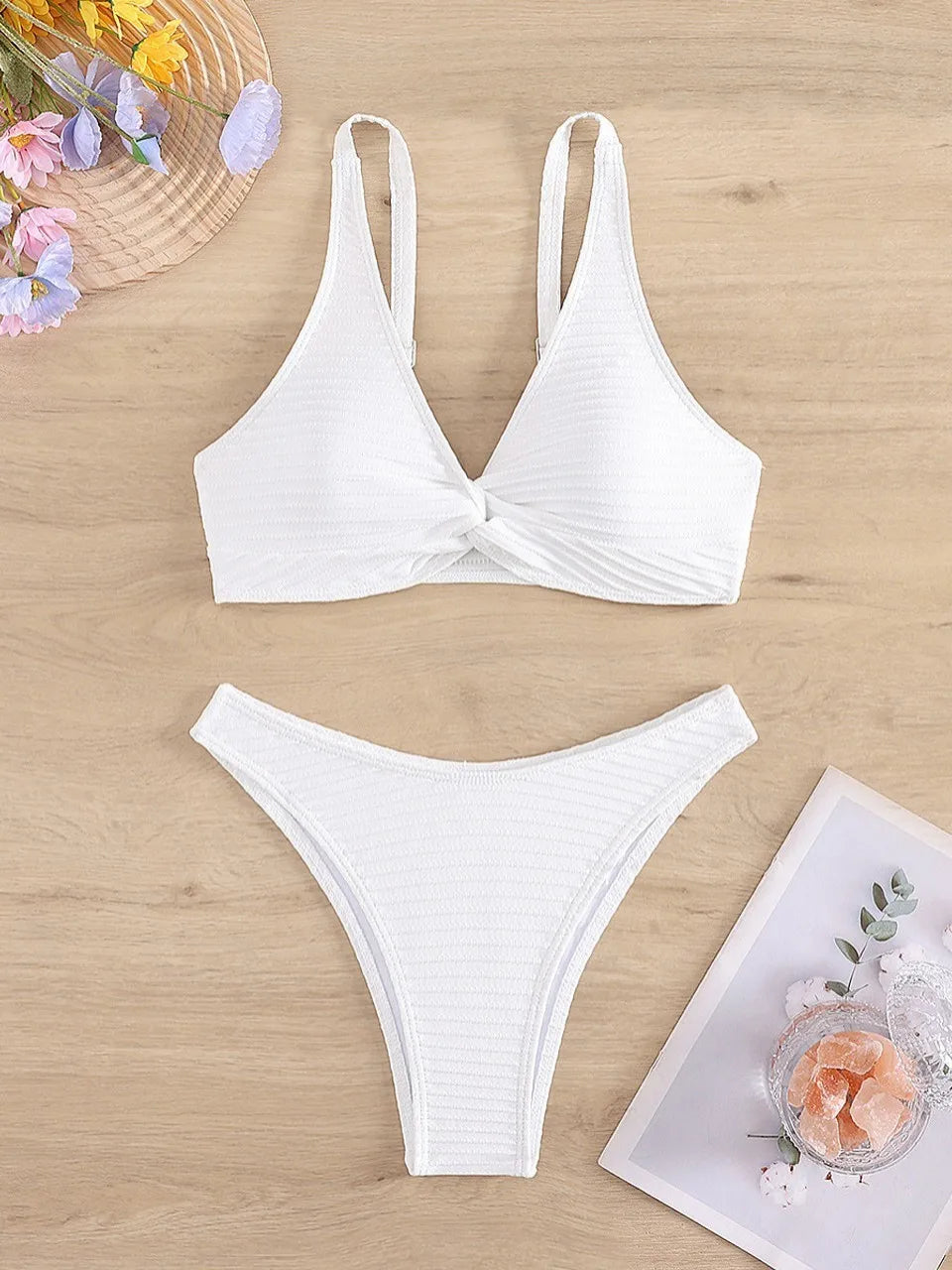 White Triangle Bikini