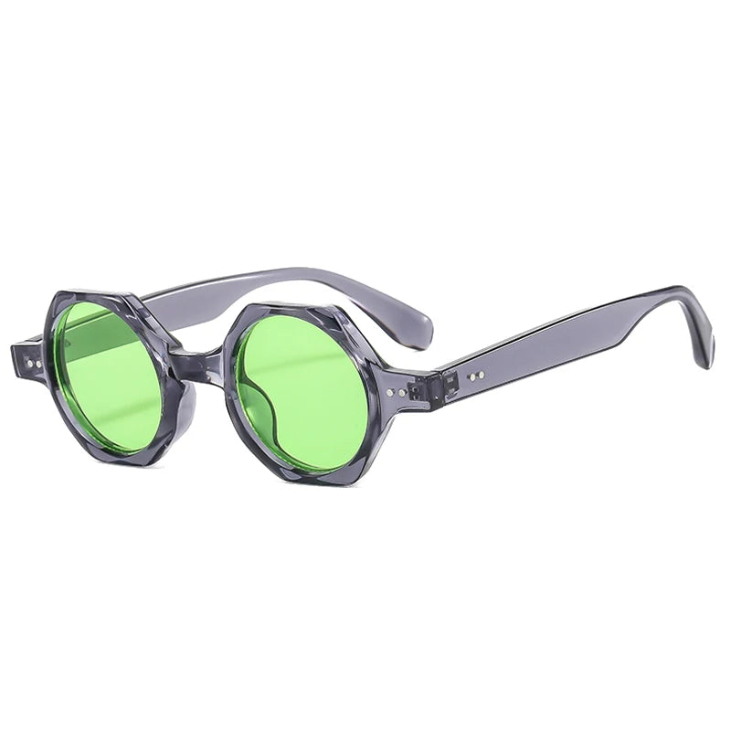 SHAUNA New Polygon Square Sunglasses Women Fashion Candy Color Round Lenses Eyewear Shades UV400 Men Sun Glasses