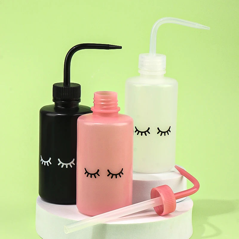 250ml Lash Cleaning Bottle – Curved Spout Watering Can for Eyelash Extensions & Brow Washing