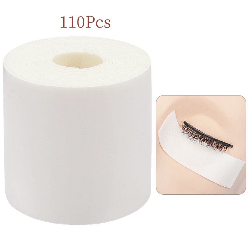 110pcs/Roll Under‑Eye Tapes & Gel Pads – Foam Eyelash Extension Eyepads for Professional Lash Application