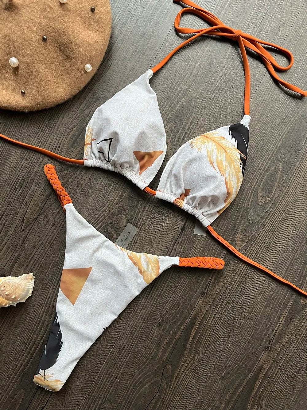 Zebra Print High‑Waist Brazilian Bikini